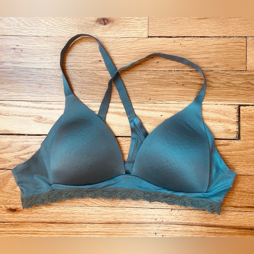 Aerie Sunnie Olive Green Lightly Lined Unwired Bra.